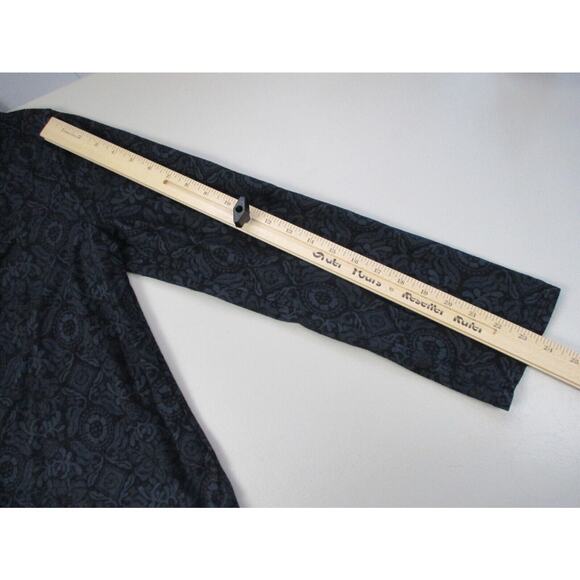 Fresh Produce Top Small Womens Cardigan Open Front Floral Blue Black Casual - Picture 9 of 13